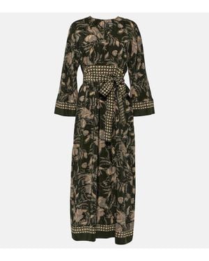 Max Mara Maxikleid Fedra aus Seide - Grün