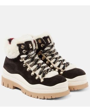 Bogner Schnuerstiefel Arosa Aus Veloursleder Mit Shearling - Mehrfarbig
