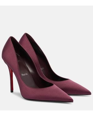 Christian Louboutin Miss Z 100 Crepe Satin Court Shoes - Purple