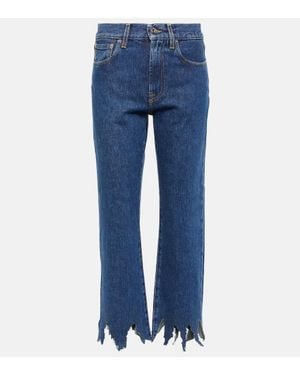 JW Anderson Distressed Cropped Jeans - Blue