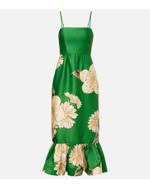 ALÉMAIS Abito Midi Sage Con Stampa Floreale - Verde