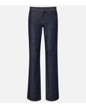 The Row Mid-Rise Straight Jeans Carlyl - Blau
