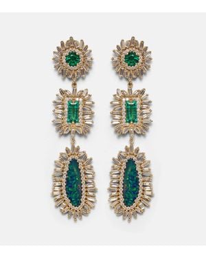 Suzanne Kalan 18Kt Earrings With Gemstones - Green