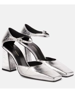 Proenza Schouler Quad Metallic Leather Pumps - White