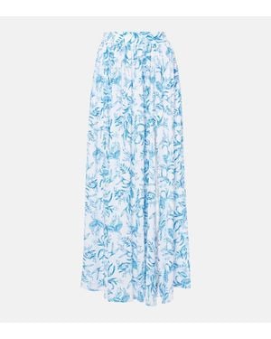 Melissa Odabash Bedruckter Maxirock Mira - Blau