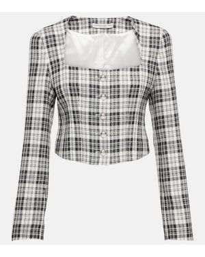 Alessandra Rich Giacca Cropped - Bianco