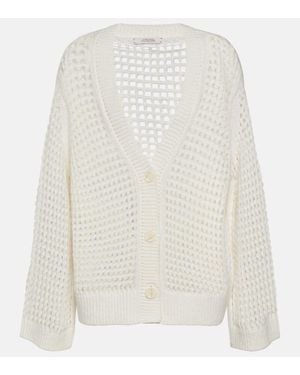 Dorothee Schumacher Pointelle Wool And Cashmere Cardigan - White