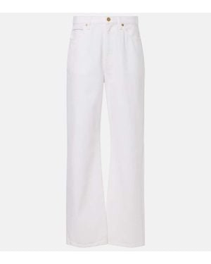 TOVE High-Rise Straight Jeans Sade - Weiß