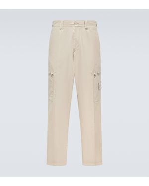 Stone Island Ghost Compass Cotton Cargo Trousers - Natural