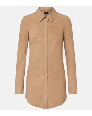 Stouls Hemdblusenkleid Geraldine Aus Veloursleder - Braun