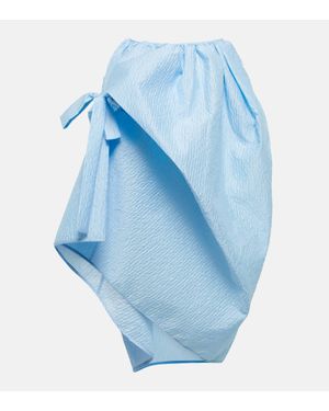 Cecilie Bahnsen Fumie Asymmetric Midi Skirt - Blue