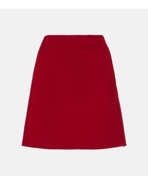 Max Mara Minirock Aida Aus Schurwolle - Rot