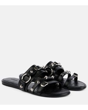 Balenciaga City Flache Pantolette - Schwarz