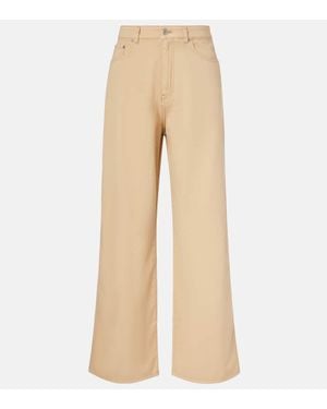 Miu Miu High-Rise Wide-Leg Jeans - Natural
