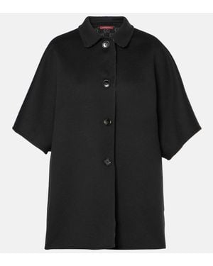 Gucci Manteau reversible GG en laine et soie - Noir