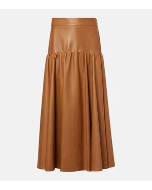 Saint Laurent Gonna Midi - Marrone