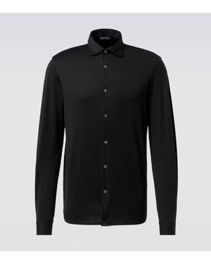 Thom Sweeney Cotton Jersey Shirt - Black