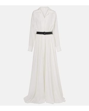 Norma Kamali Belted Gown - White
