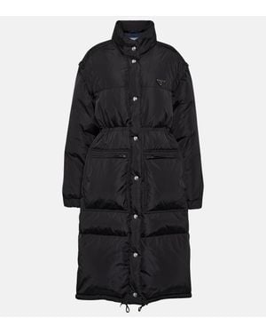 Prada Re Nylon Down Coat in Black Lyst UK