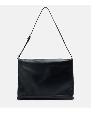The Row Nan Leather Shoulder Bag - Black