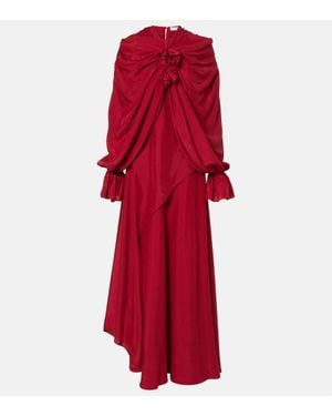 McQueen Robe Aus Seide - Rot