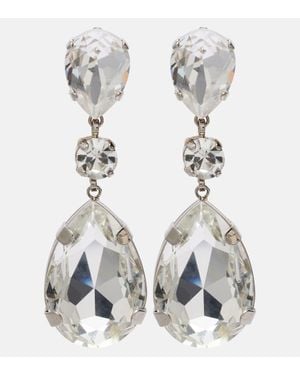 Dolce & Gabbana Clip-Ohrringe Mit Kristallen - Weiß