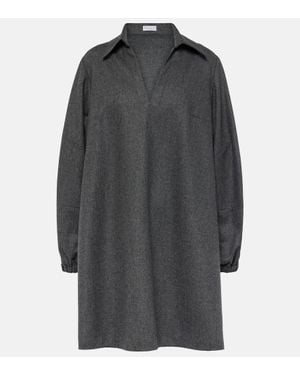 Brunello Cucinelli Minikleid Aus Flanell - Grau