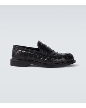 Bottega Veneta Mocasines James De Piel - Negro