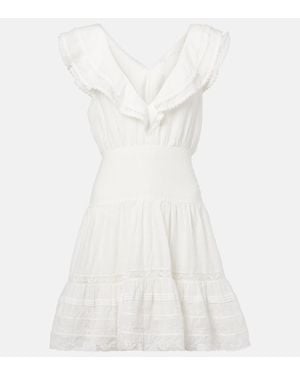 Poupette Minikleid Della Aus Baumwolle - Weiß