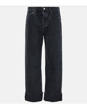 Agolde Straight Jeans Fran Low Slung - Blau