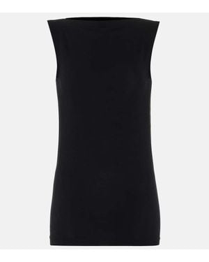 Wolford Aurora Stretch-Jersey Tank Top - Black