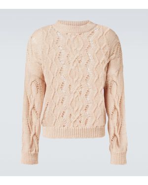 Our Legacy Rollkragenpullover Cable Sonar Aus Wolle - Natur