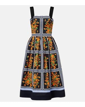 Carolina Herrera Printed Midi Dress - White