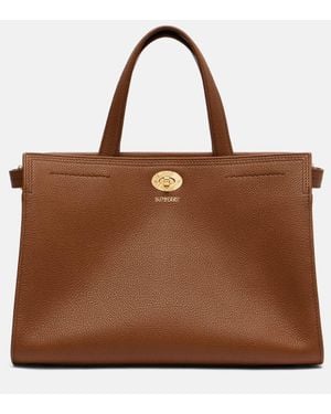 Burberry Cotswolds Small Leather Tote Bag - Brown
