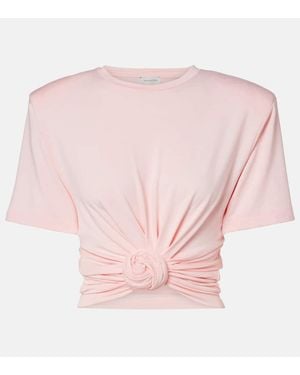 Magda Butrym Knotted Jersey T-Shirt - Pink