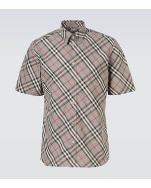 Burberry Camicia Check - Grigio