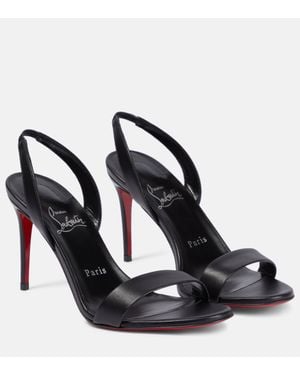 Christian Louboutin O Marilyn 85 Leather Sandals - Black