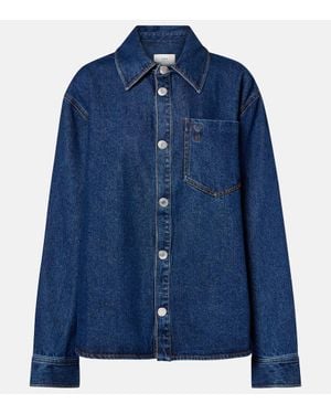 Ami Paris Ami De Cour Oversized Denim Shirt - Blue