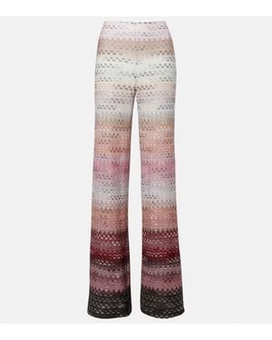 Missoni High-Rise-Schlaghose Aus Lame - Mehrfarbig