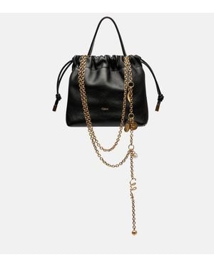 Chloé Icons Mini Leather Bucket Bag - Black