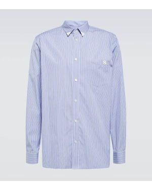 Sacai Thomas Mason Striped Cotton Shirt - Blue