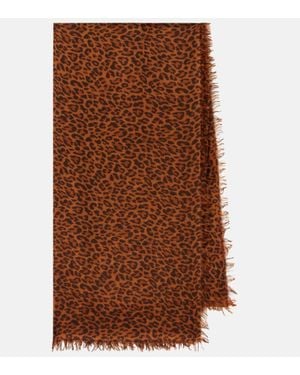 Isabel Marant Bedruckter Schal Aus Kaschmir Und Wolle - Braun