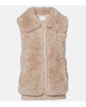 Yves Salomon Weste Aus Shearling - Natur