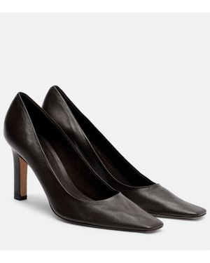 The Row Pumps Carla 80 Aus Leder - Schwarz