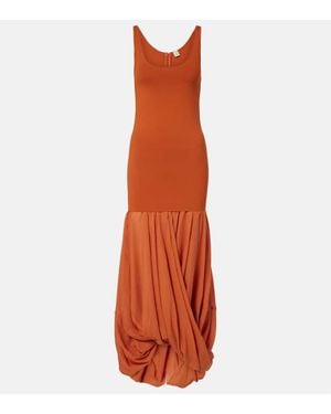 TOTEME Cocoon Jersey Midi Dress - Orange