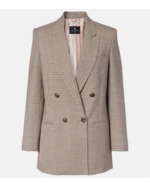 Etro Blazer Aus Einem Wollgemisch - Natur