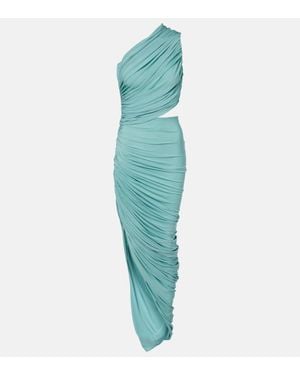 Alaïa Abito Midi Asimmetrico - Verde