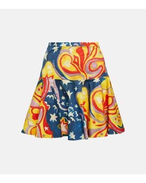 Marni X No Vacancy Inn Printed Cotton Miniskirt - Multicolor