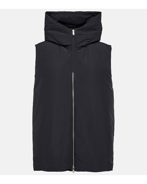 Jil Sander Oversized Hooded Down Vest - Blue