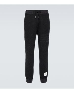 Thom Browne Jogginghose 4-Bar Aus Baumwolle Und Seide - Schwarz